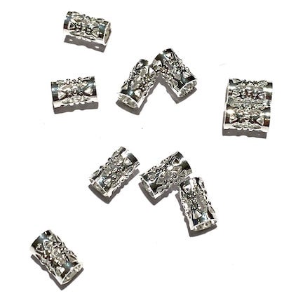 12 Packs: 20 ct. (240 total) Silver Filigree Tube Metal Spacer Beads by  Bead Landing™